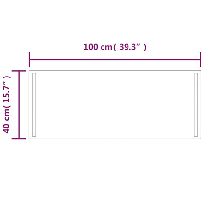 Badrumsspegel LED 40x100 cm