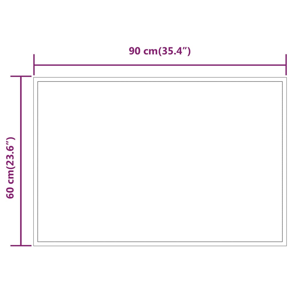 Badrumsspegel LED 60x90 cm