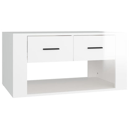 Soffbord Högglans Vit 80x50x40 cm