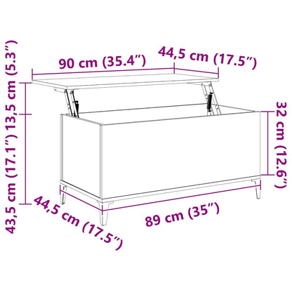 Soffbord Svart 90x44,5x45 cm