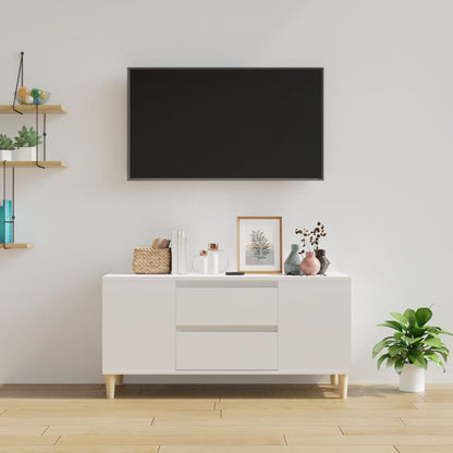 TV-Möbel Högglans Vit TV-Bänk 102x44,5x50 cm