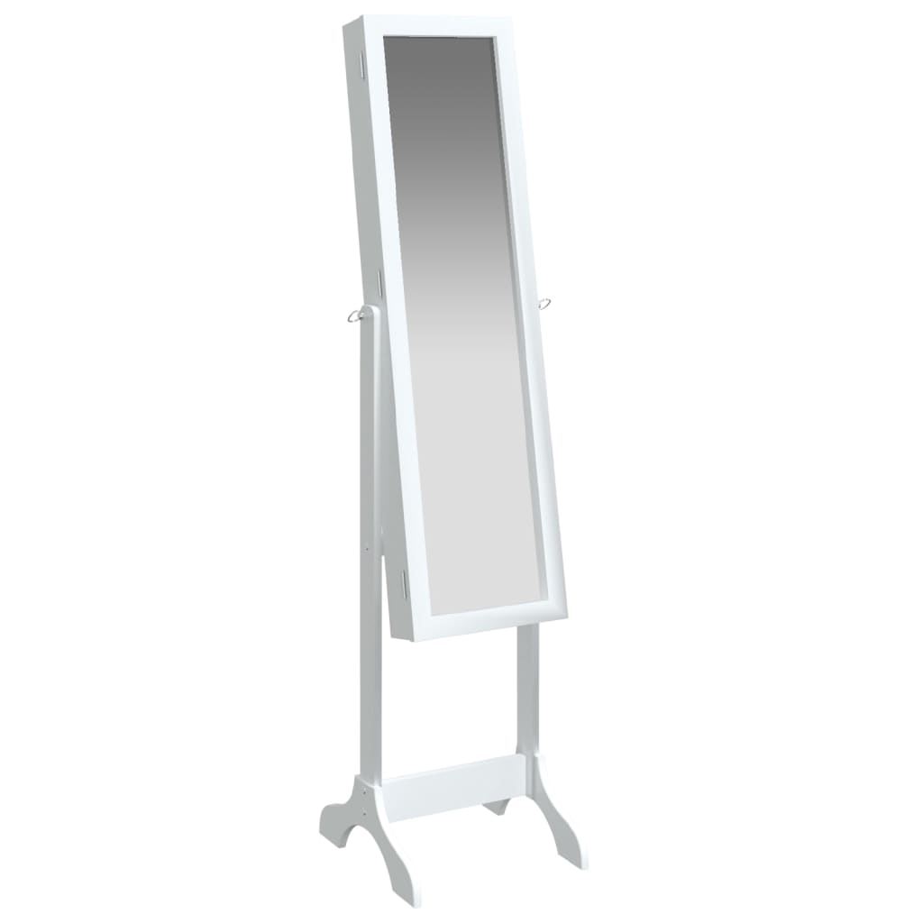 Smyckesskåp Vit 34x37x146 cm