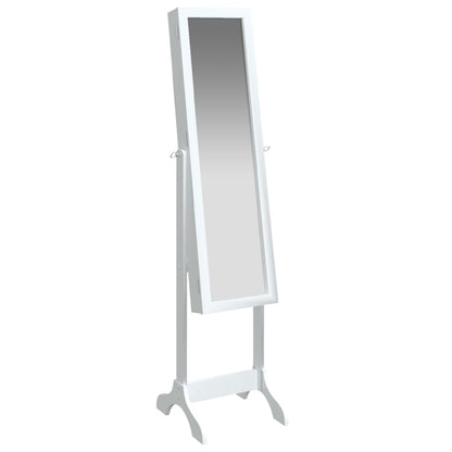 Smyckesskåp Vit 34x37x146 cm