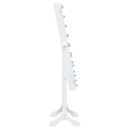 Smyckesskåp LED Vit 34x37x146 cm