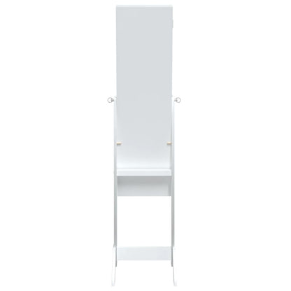 Smyckesskåp LED Vit 34x37x146 cm