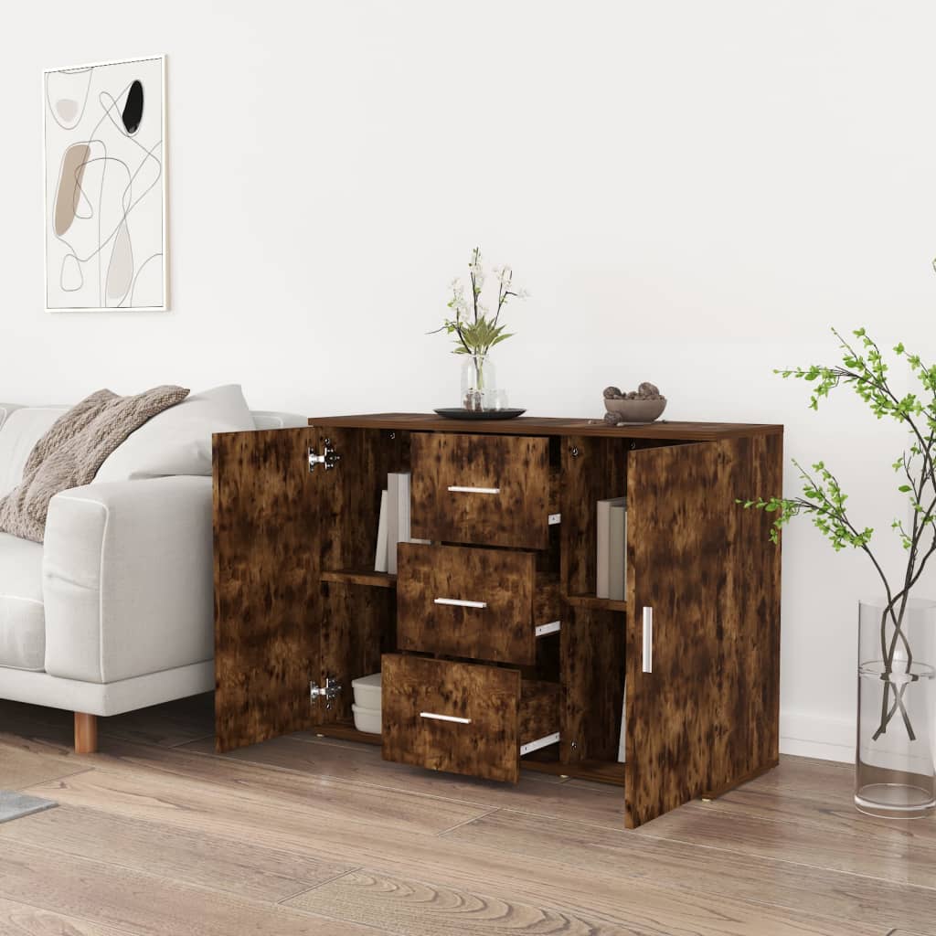 Skänk Rökfärgad Ek 91x29,5x65 cm