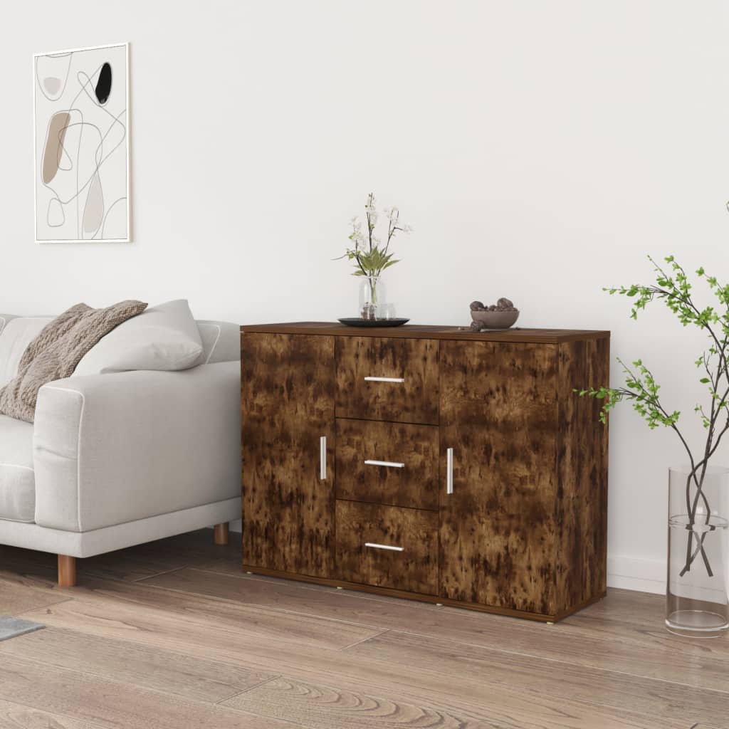 Skänk Rökfärgad Ek 91x29,5x65 cm