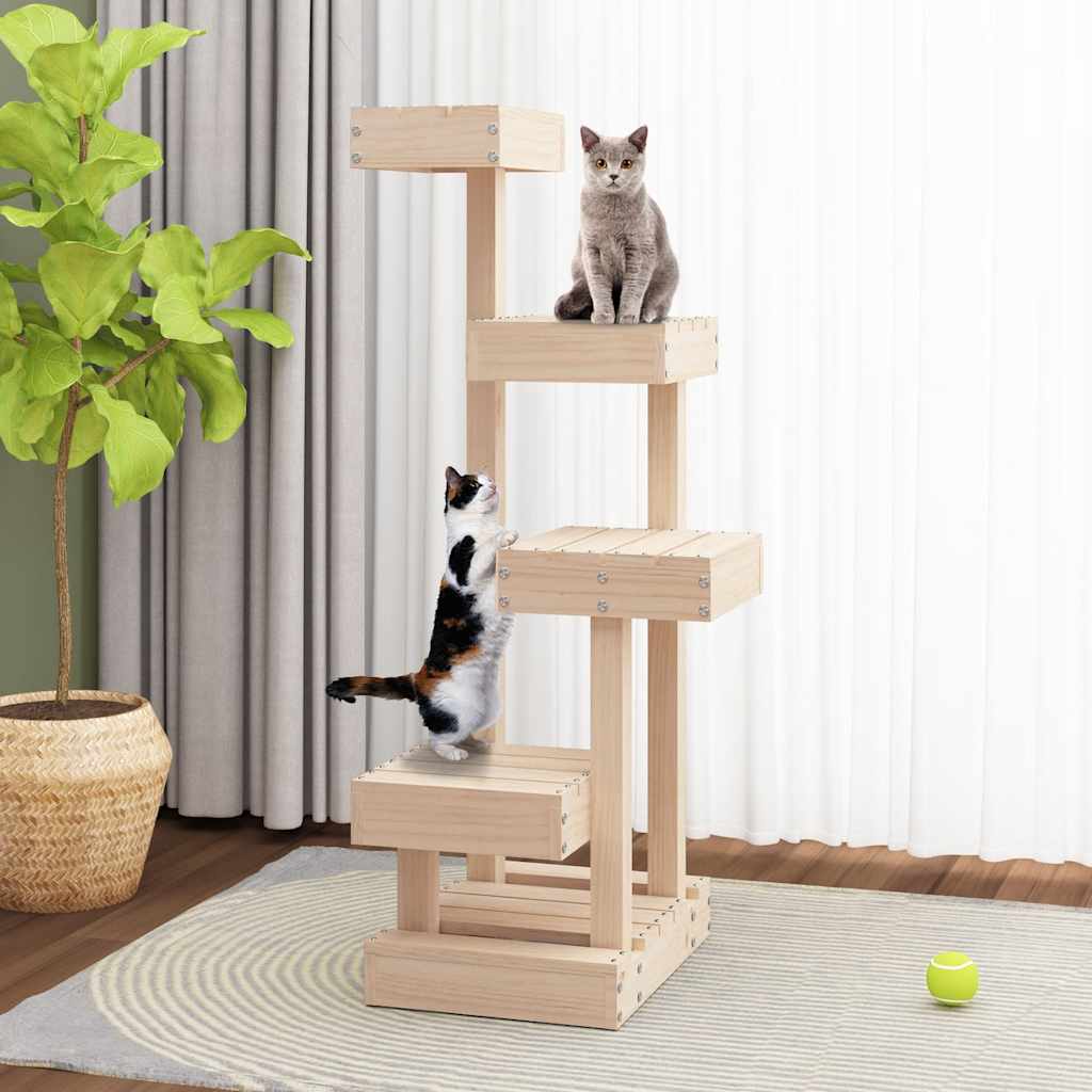 Kattmöbel 45,5x49x103 cm massiv furu