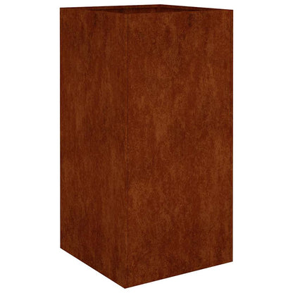 Utomhus Blomkruka Metall 40x40x80 cm rosttrögt stål