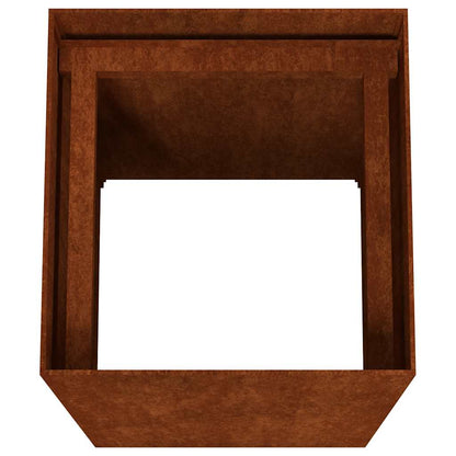 Utomhus Blomkruka Metall 40x40x80 cm rosttrögt stål