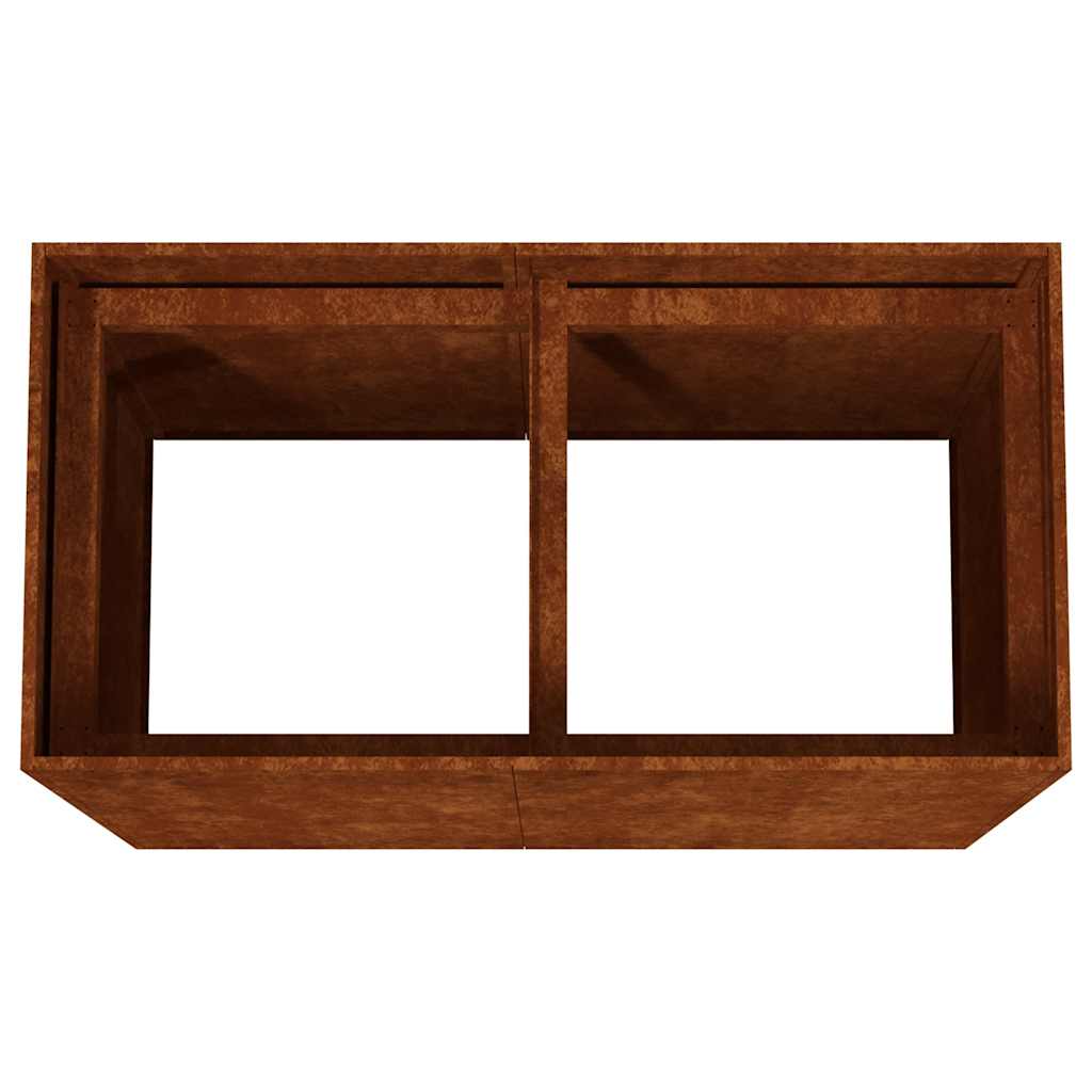 Utomhus Blomkruka Metall 80x40x80 cm rosttrögt stål