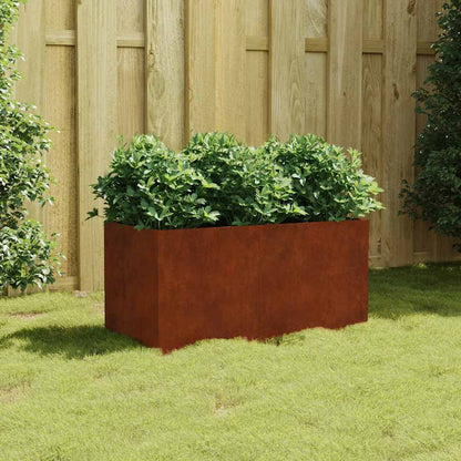 Utomhus Blomkruka Metall 80x40x40 cm rosttrögt stål
