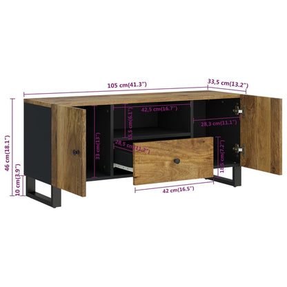 TV-Möbel Trä TV-skåp 105x33,5x46 cm massivt mangoträ och