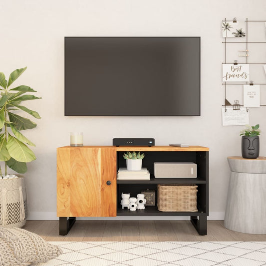 TV-Möbel Trä TV-skåp 80x33x46 cm massivt akacia och