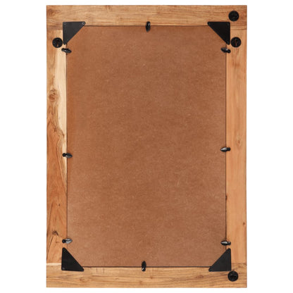 Väggspegel 70x50 cm massivt akaciaträ och glas