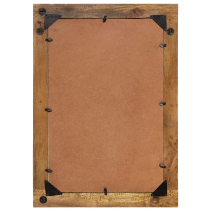 Väggspegel 70x50 cm massivt mangoträ och glas