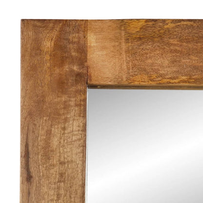 Väggspegel 70x50 cm massivt mangoträ och glas