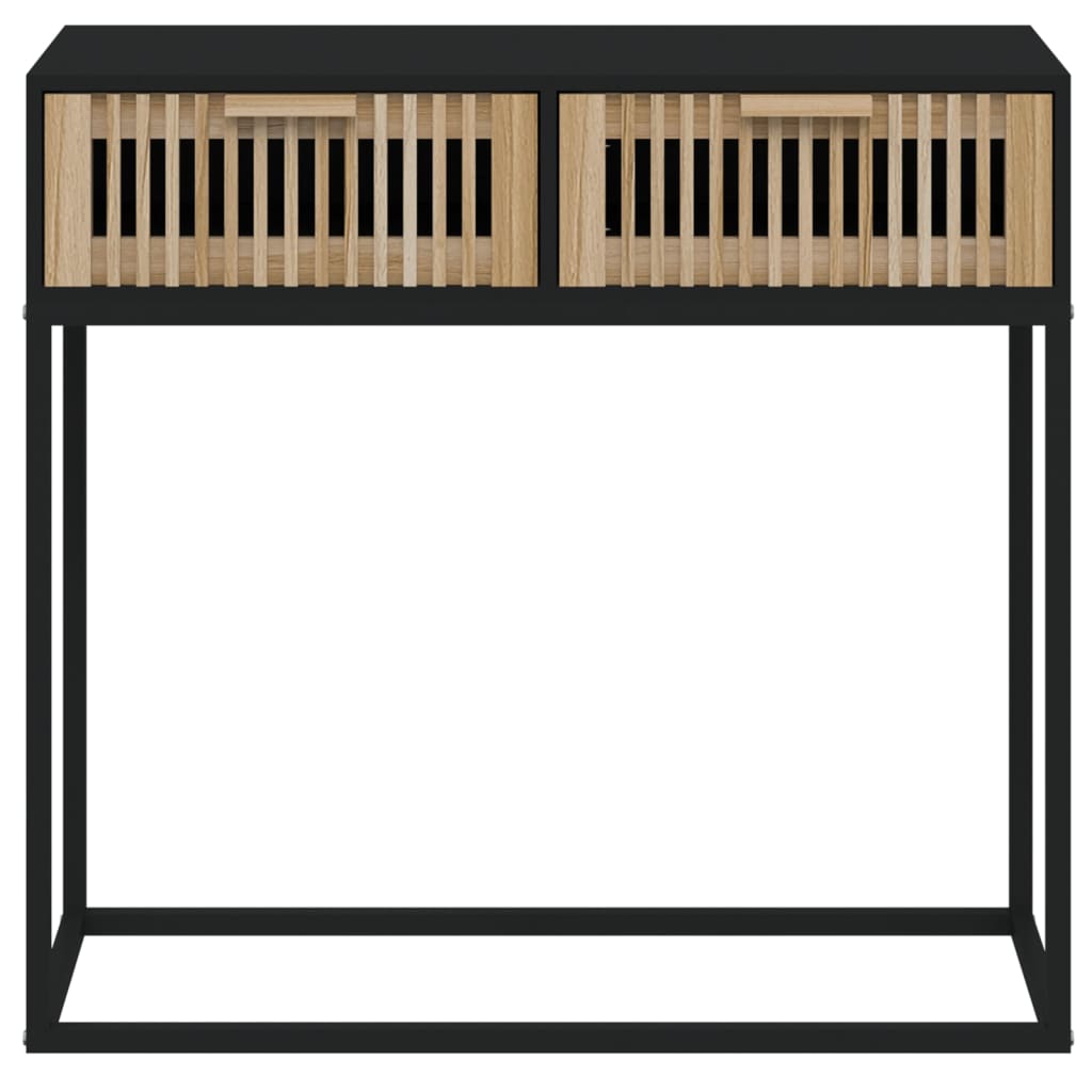 Avlastningsbord Konsollbord Svart 80x30x75 cm och järn