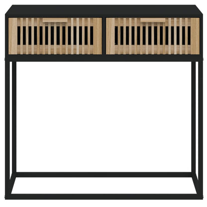 Avlastningsbord Konsollbord Svart 80x30x75 cm och järn