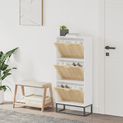 Skoställ Vit 52x25x120 cm