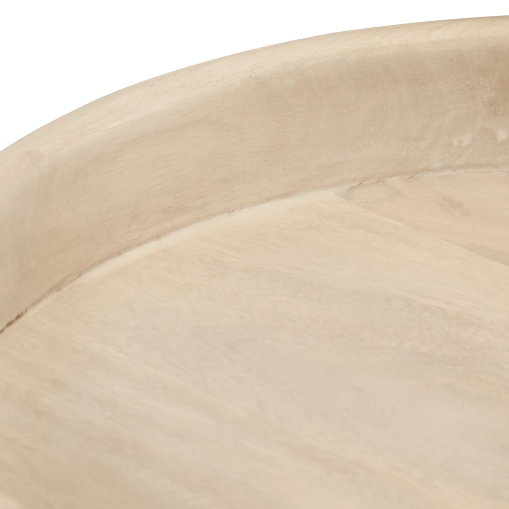 Soffbord Trä runda 3 st massivt mangoträ