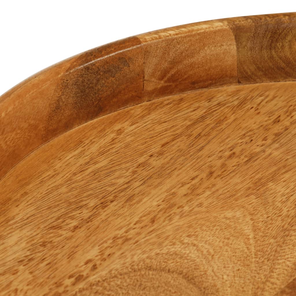 Soffbord Trä runda 3 st massivt mangoträ