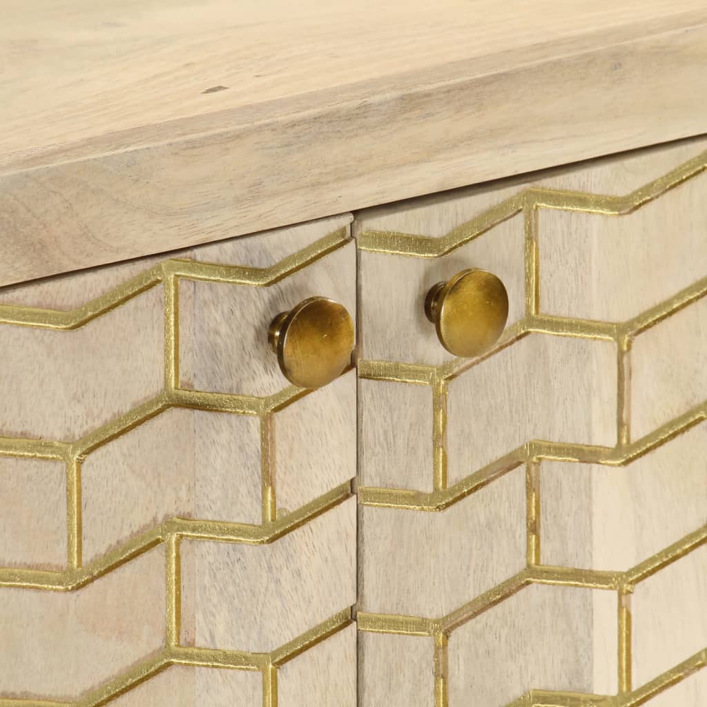 Skänk Trä med 2 dörrar 55x30x70 cm massivt mangoträ