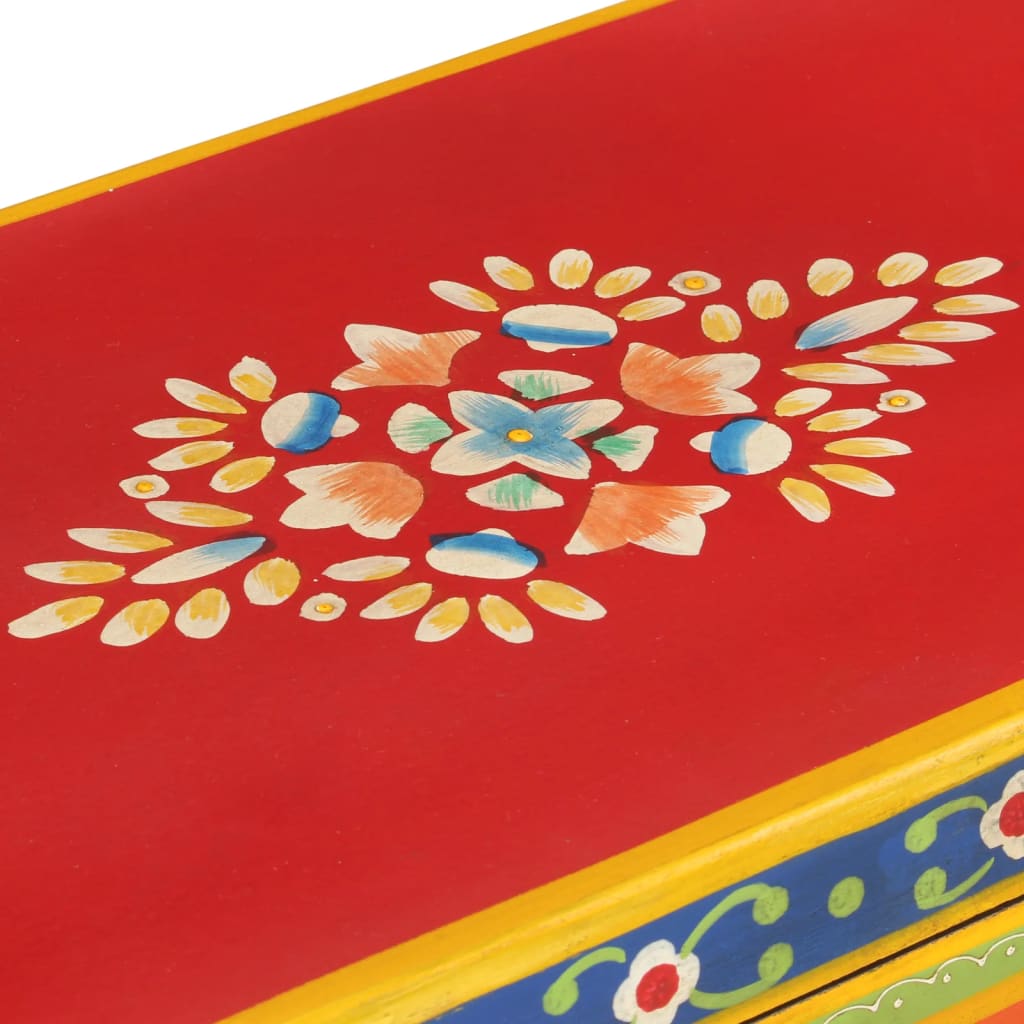 Skänk Trä Handmålad 54x30x74 cm massivt mangoträ