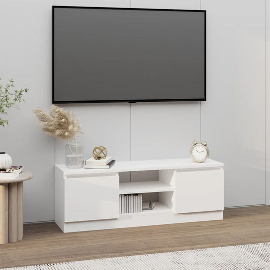 TV-Möbel Vit TV-Bänk med dörr 102x30x36 cm