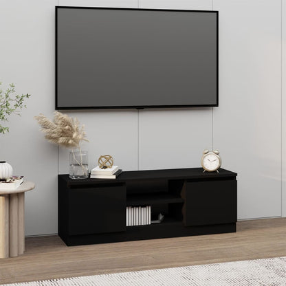 TV-Möbel Svart TV-Bänk med dörr 102x30x36 cm