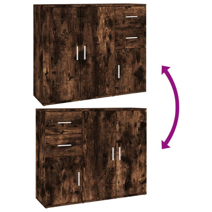 Skänk Rökfärgad Ek 91x29,5x75 cm