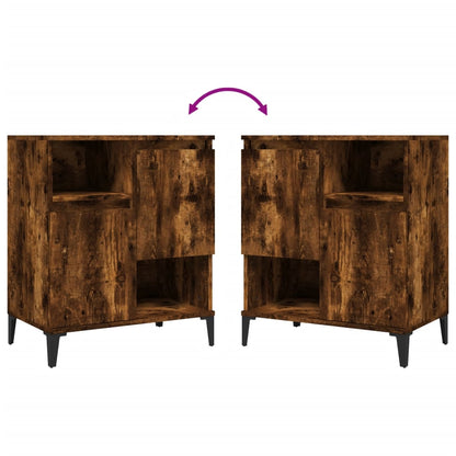 Byrå rökfärgad ek 60x35x70 cm konstruerat trä