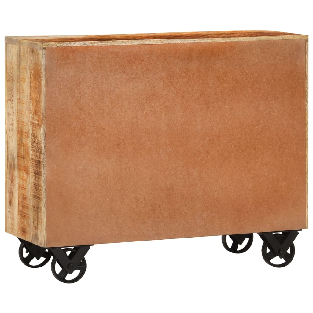 Skänk Trä med 3 lådor 80x30x65 cm massivt grovt mangoträ