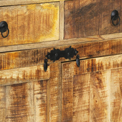 Skåp Trä 100x40x175 cm massivt grovt mangoträ