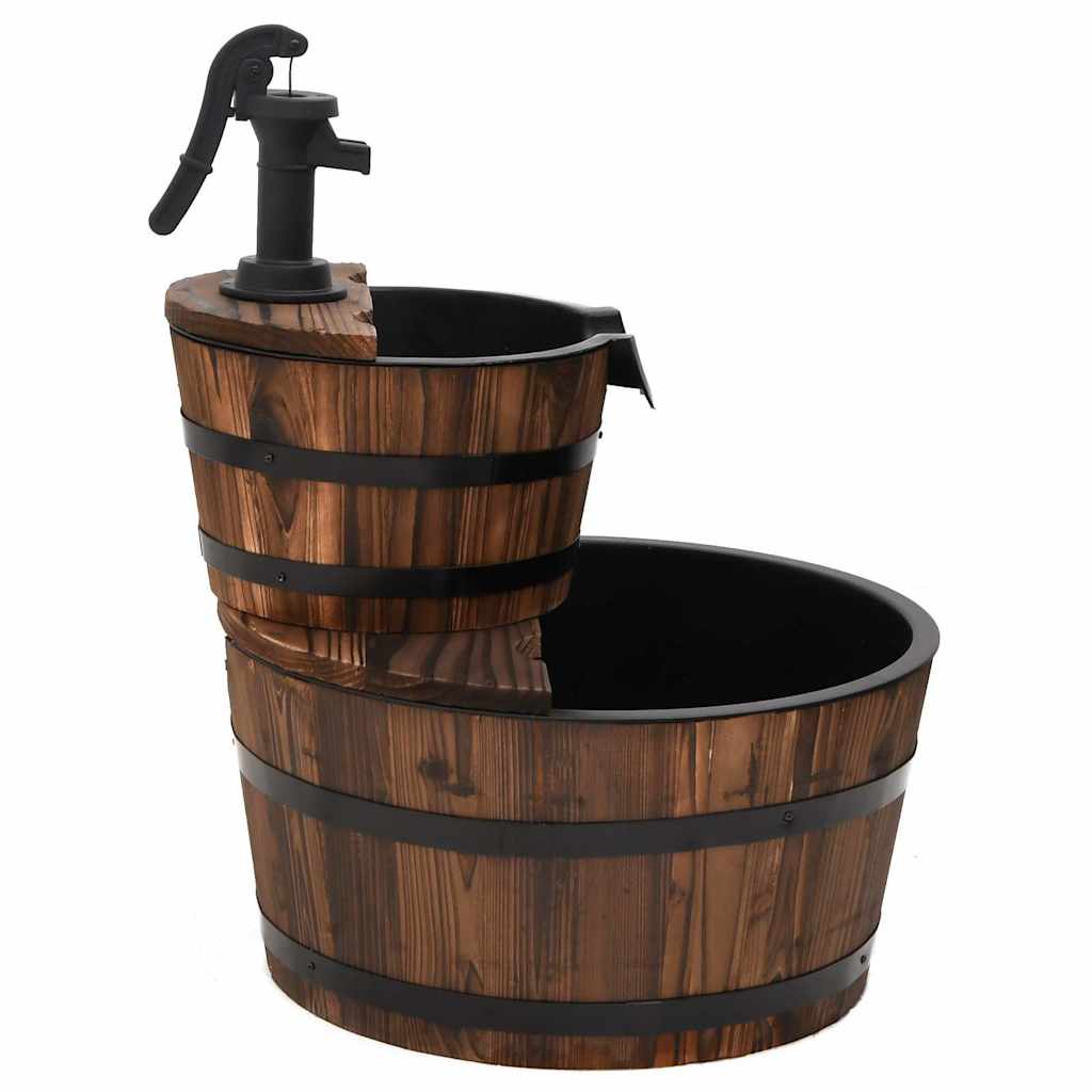 Utomhus Dekorationer Fontän med pump 44,5x44,5x58 cm massivt granträ