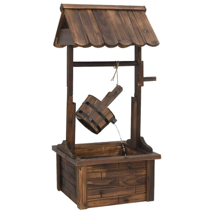Utomhus Dekorationer Fontän med pump 57x50x112 cm massivt granträ