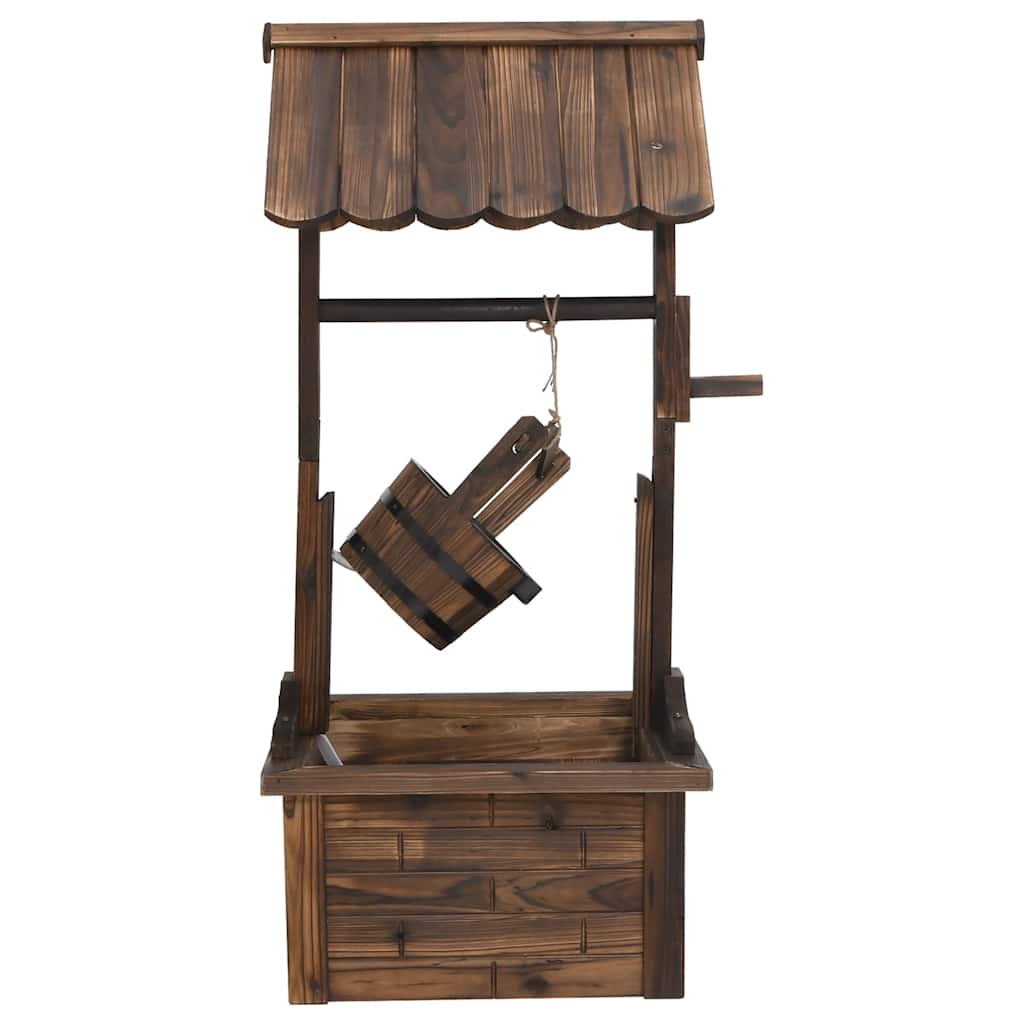 Utomhus Dekorationer Fontän med pump 57x50x112 cm massivt granträ