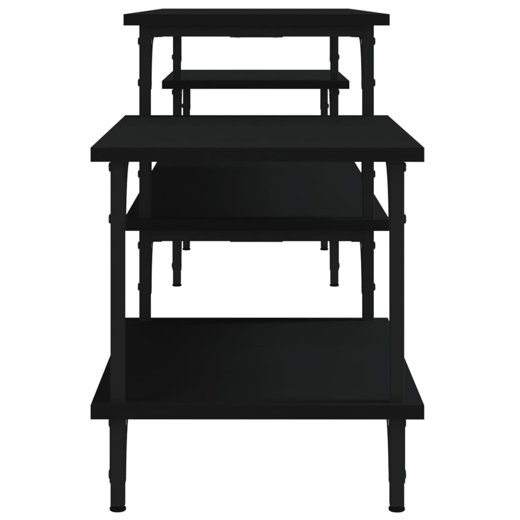 TV-Möbel Svart TV-Skåp 197x35x52 cm