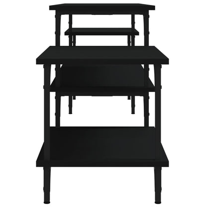 TV-Möbel Svart TV-Skåp 197x35x52 cm