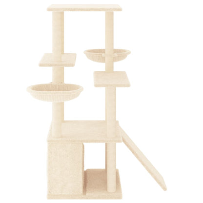 Kattmöbel Klösträd med sisalpelare gräddvit 133 cm