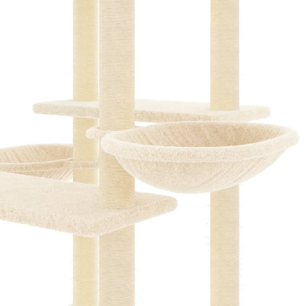 Kattmöbel Klösträd med sisalpelare gräddvit 133 cm