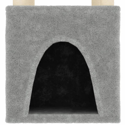 Kattmöbel Klösträd med sisalpelare ljusgrå 147 cm