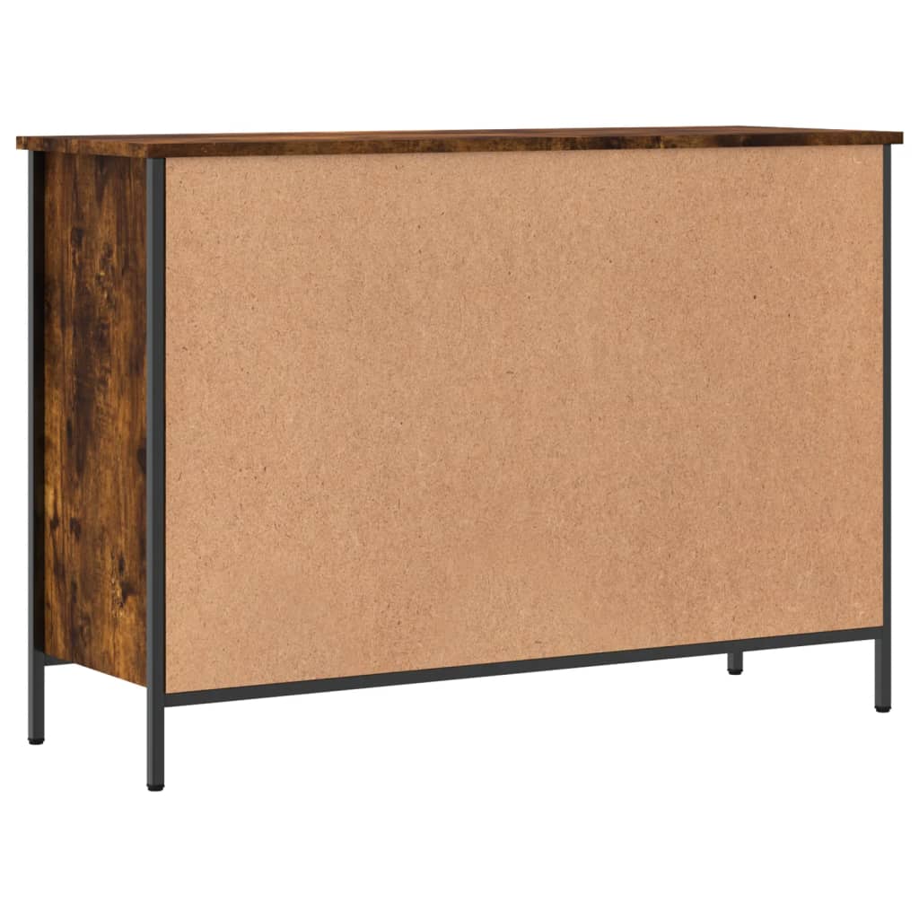 Skoställ Rökfärgad Ek Skohylla 100x35x70 cm