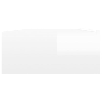 TV-Möbel Högglans Vit TV-Bänk LED 120x35x15,5 cm