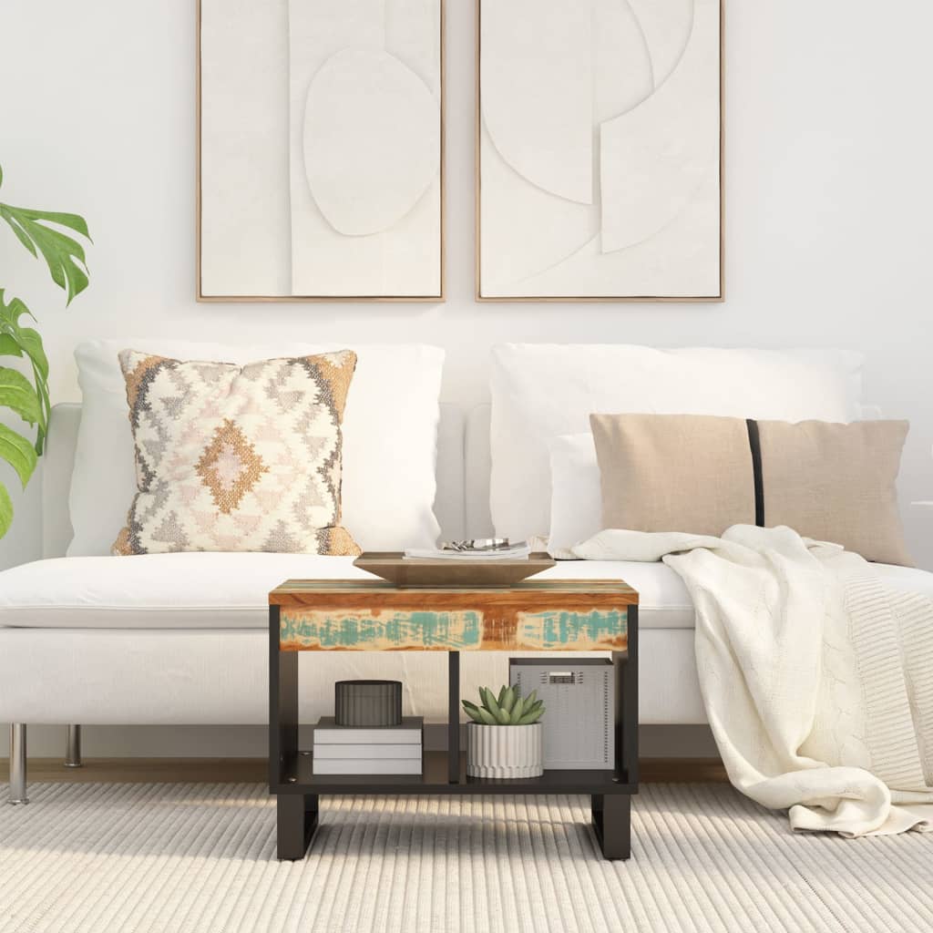 Soffbord Trä 55x50x40 cm massivt återvunnet trä