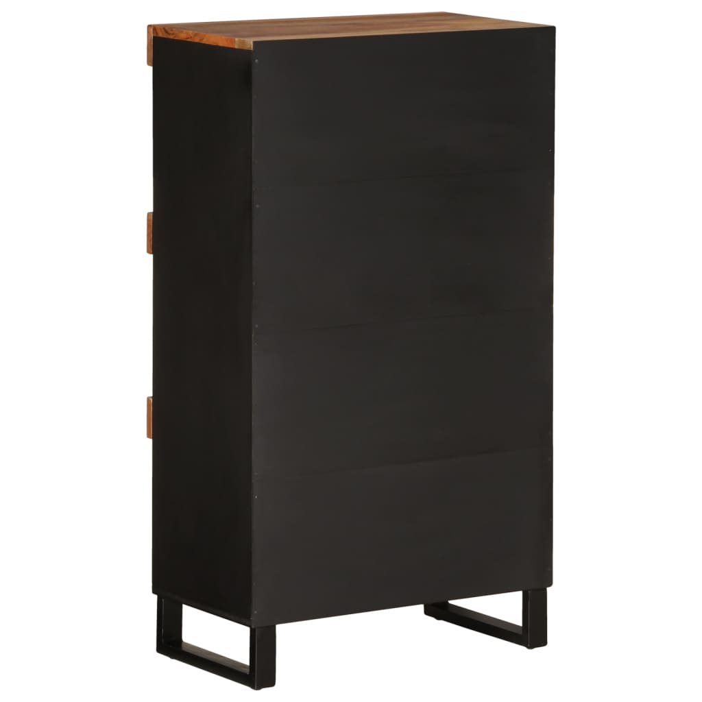 Skåp Trä 60x33x107 cm massivt akaciaträ