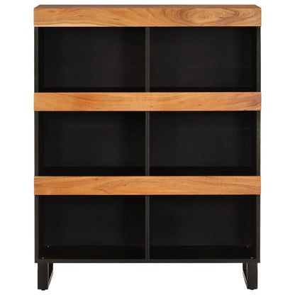 Skåp Svart 85x33x107 cm massivt akaciaträ