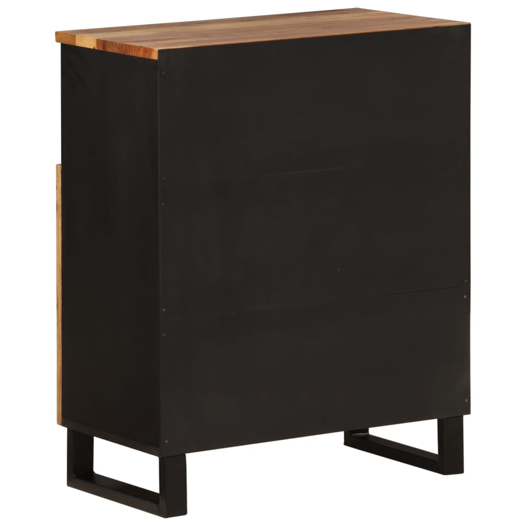 Skänk Trä med 2 dörrar 60x33x75 cm massivt akaciaträ