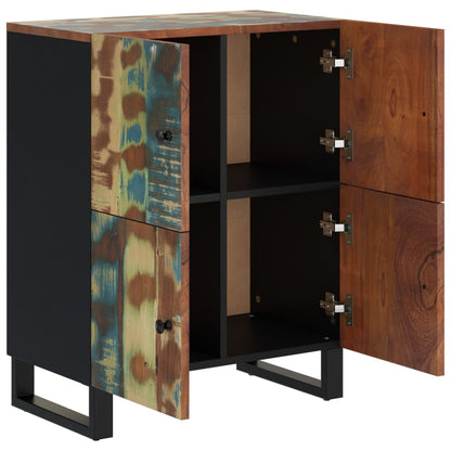 Skänk Trä med 4 dörrar 60x33x75 cm massivt återvunnet trä