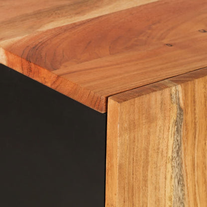 Skänk Trä med 2 dörrar 90x33x75 cm massivt akaciaträ